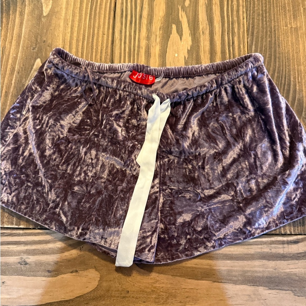 Purple Velvet Lounge Shorts